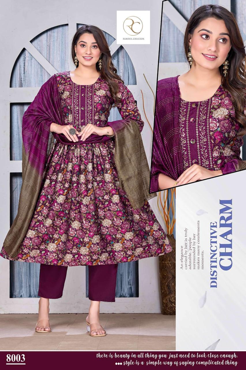 Rc Videshi Printed Modal Kurti With Bottom Dupatta Catalog
